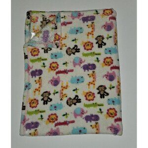 Baby Gear Fleece Blanket Elephant Lion Monkey Hippo Gator Giraffe Pink Purple